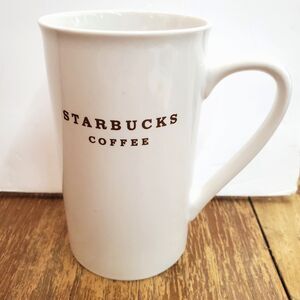 Starbucks Coffee Tall Ceramic Mug White 2003 Gift Pack Edition Vintage